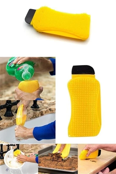 BUFFER® Çok Fonksiyonlu Deterjan Hazneli Pratik Bulaşık Yıkama Fırçası - 8