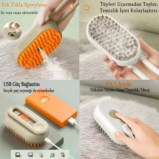 Saplı Buharlı Kedi Tarağı (5250) - 2