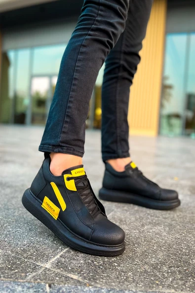 CH131 - GST Frogner Erkek Bot SIYAH - SARI - Resim 2