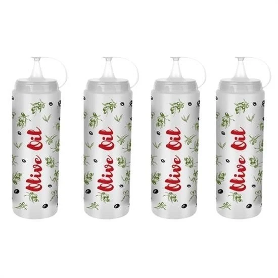 BUFFER® Şeffaf Kapaklı Sızdırmaz Yağlık Sosluk Şişesi Plastik Yağdanlık Master Chef AP-9471 - 6