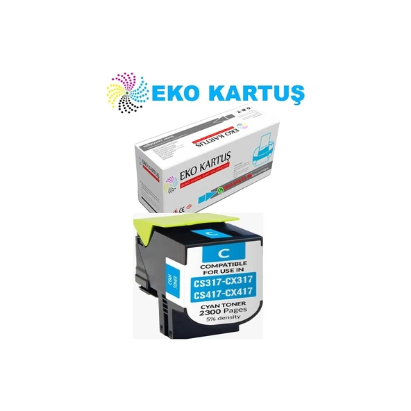 Lexmark CS317-71B50C0 Mavi Muadil Toner ürün görseli