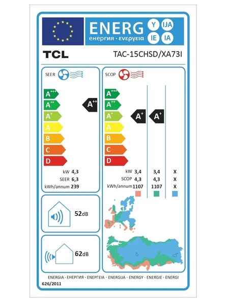 TCL Elite Plus TAC-15CHSD/XA73I A++ 15000 BTU Inverter Duvar Tipi Klima - Resim 8