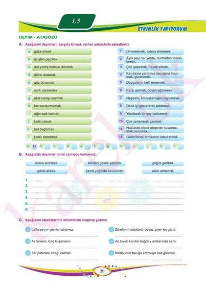 7. Sınıf Türkçe Soru Bankası (Yeni Müfredat) - Resim 2