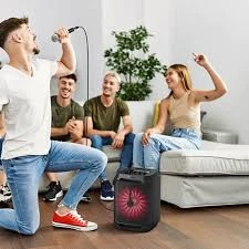 Philips Bluetooth Parti Hoparlörü, Dinamik Bass Boost, Bluetooth ve Aux-in, Karaoke Mikrofon Girişi, Stereo Ses için Kablosuz Eşleştirme, 7 Saate Kadar Pil, Dahili Taşıma Kolu, USB-C TAX2208 - Resim 6