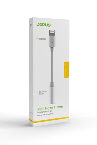 Jopus iPhone Lightning Bluetooth Modlu Bağlantılı 3.5mm Kulaklık Dönüştürücü JO-IB01