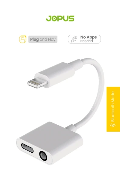 Jopus iPhone Lightning Bluetooth Modlu Baglanti 3.5mm Dönüstürücü JO-IP09 - 2