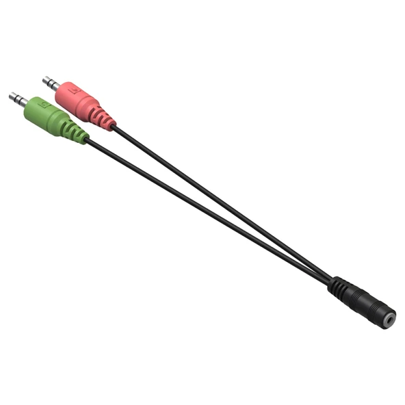Jopus  3.5mm Myriad Mikrofon Kulaklık Ayirici Y Kablo AUX Kablosu JO-AC01 - 2