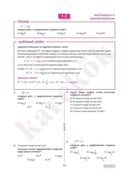 AYT Logaritma Sıfır - Resim 3