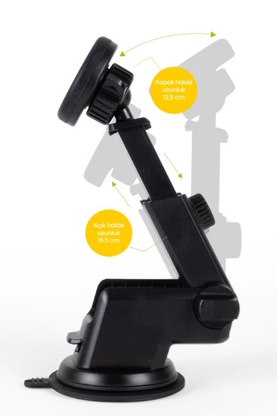 Jopus JO-AT110 Handy Long  Vantuzlu Mıknatıslı   Telefon Tutucu - 2