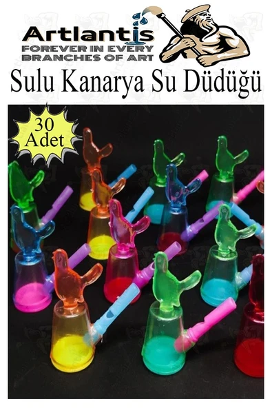 Sulu Kanarya Su Düdüğü 30 Adet Sulu Bülbül Kuş Sesi Çıkaran Düdük Oyuncak Karne Sınıf Çocuk Hediyesi ürün görseli 1