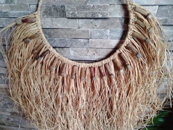 El Yapımı Etnik Rafta Duvar Dekoru - 5