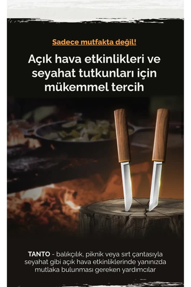 seka TANTO 2'si 1 Arada Japon Bıçakları Ejderha & Kaplan Özel Üretim Paslanmaz Çelik - 4