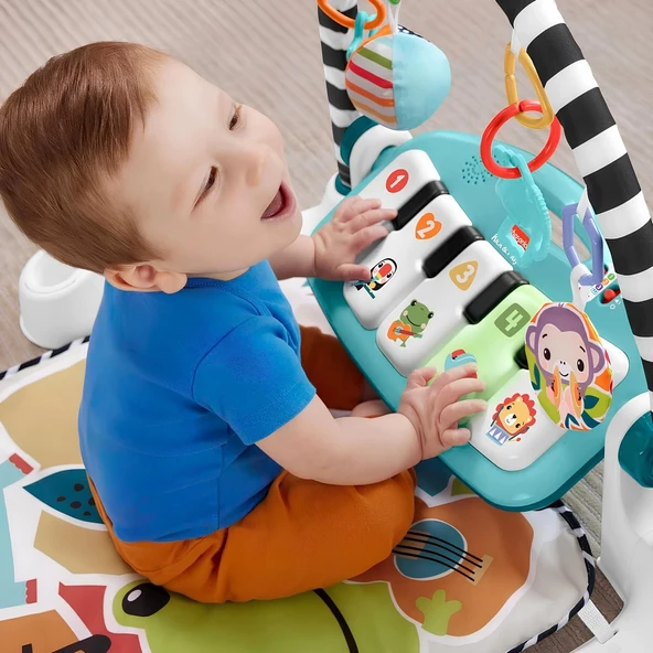 Fisher Price Sesli ve Işıklı Neşeli Hayvanlar Piyanolu Oyun Halısı HWY49 - 6