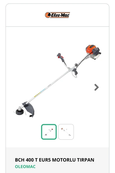 Oleomac BCH 400 T EUR5 MOTORLU TIRPAN OLEOMAC