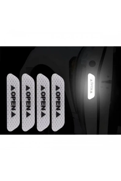 SAKİ DEKOR Mug shop. 4 Adet. Reflektif Araç Kapı Açık Uyarısı Stickerı.4 Adet Fiyatıdır. - 3