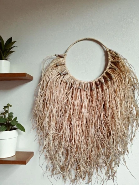 El Yapımı Etnik Rafta Duvar Dekoru