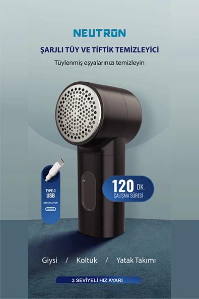 NEUTRON NTL-LR-10S Şarjlı Tüy ve Tiftik Temizleyici - Resim 2