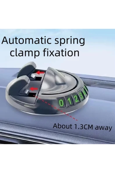 SEKA TARIM Araç İçi Telefon Tutucu Numaratörlü Araba Numaratör Telefon Tutucu 360° Dönen - 6