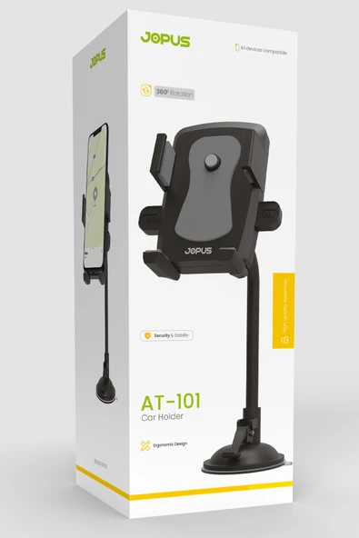 Jopus Araç İçi 360° Dönebilen Cama ve Göğüse Yapışan Vantuzlu Telefon Tutucu JO-AT101 - 4