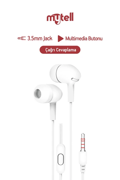 Mytell Mikrofonlu Kulaklık 3,5 mm Silikonlu Acordion X70 Universal - 9