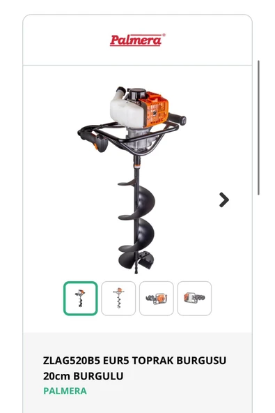 Palmera ZLAG520B5 EUR5 TOPRAK BURGUSU 20cm BURGULU PALMERA