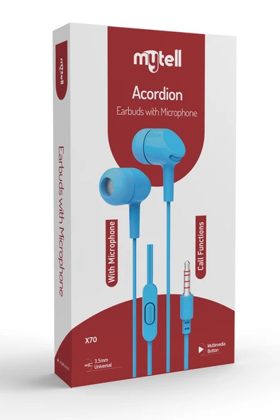 Mytell Mikrofonlu Kulaklık 3,5 mm Silikonlu Acordion X70 Universal - 12