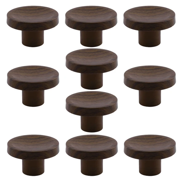 Tek Vidalı Bohem İç Bükey Plastik Düğme Kulp Kestane Kahvesi Renk Mobilya Dolap Çekmece Kulpu Kulbu ürün görseli