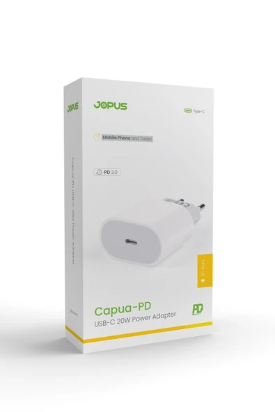 Jopus Universal Type-C Çıkışlı Pd / 20W  Şarj Cihazı JO-PD02 Capua-PD - 4