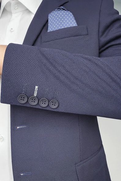 Erkek İtalyan Kesim Tek Düğmeli Blazer Ceket – Klasik ve Modern Şıklık - Resim 4
