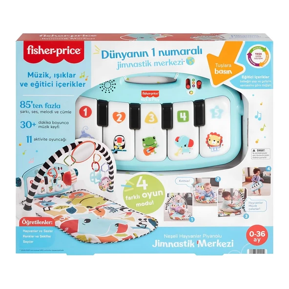Fisher Price Sesli ve Işıklı Neşeli Hayvanlar Piyanolu Oyun Halısı HWY49 - 7