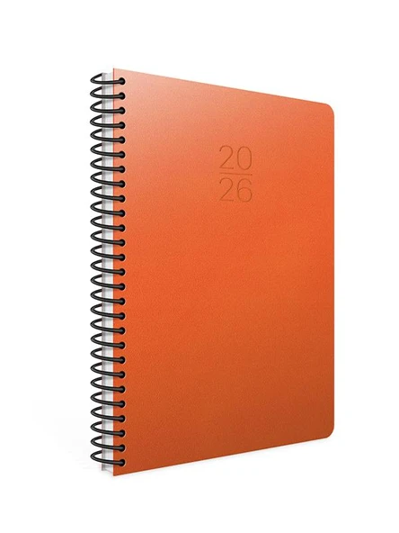 Gıpta 2026 Spiralli Günlük Ajanda 20x28 cm 419-SEK Turuncu ürün görseli 1