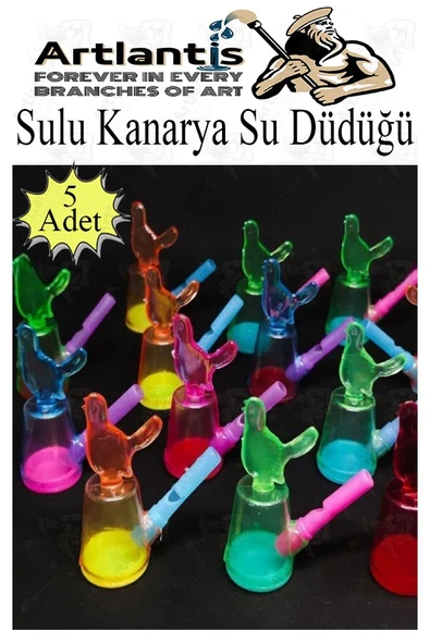 Sulu Kanarya Su Düdüğü 5 Adet Sulu Bülbül Kuş Sesi Çıkaran Düdük Oyuncak Karne Sınıf Çocuk Hediyesi ürün görseli