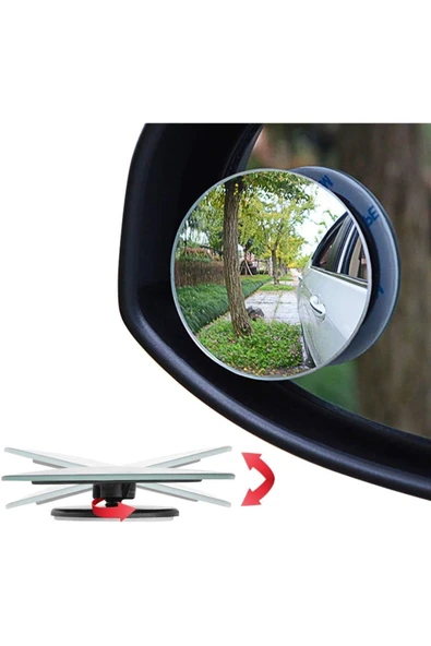 SEKA TARIM Oto Araç Kör Nokta Ayna Prizmatik Ayna Araba Aynası 360° Oynar 2 Adet