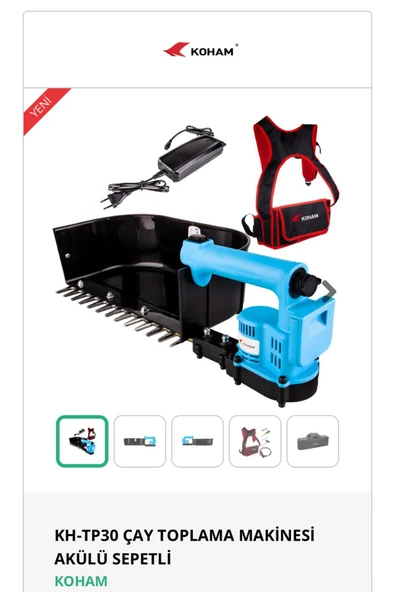 koham KH-TP30 ÇAY TOPLAMA MAKİNESİ AKÜLÜ SEPETLİ KOHAM