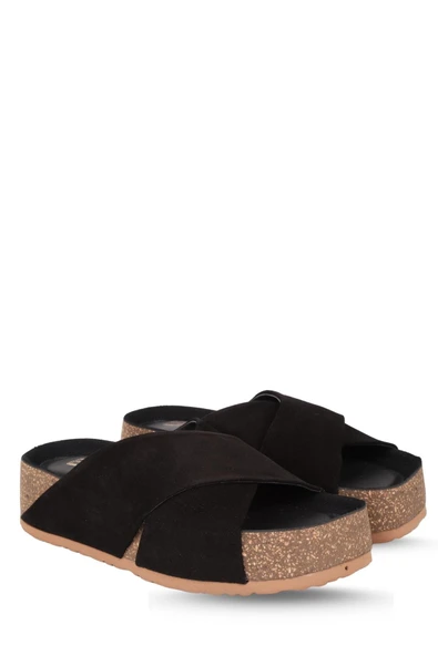 Stato Kalın Taban Kadın Terlik Siyah - Resim 9