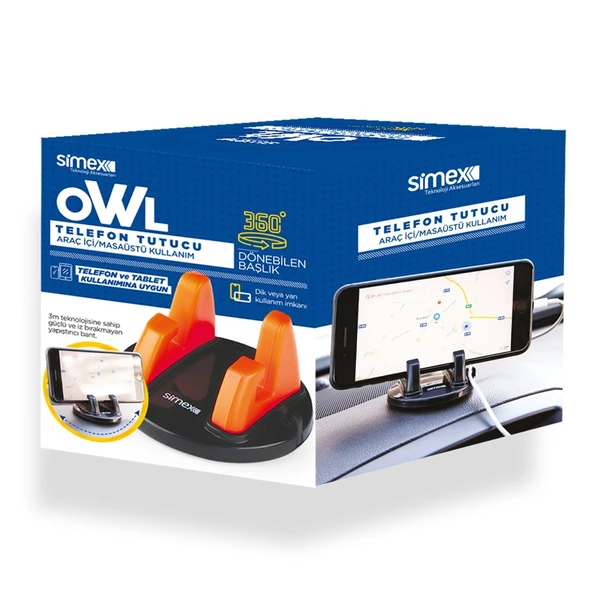 Simex 360° Dönebilen Masaüstü Telefon Tutucu JO-AT210 Owl