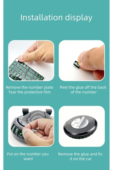 SEKA TARIM Araç İçi Telefon Tutucu Numaratörlü Araba Numaratör Telefon Tutucu 360° Dönen - 8