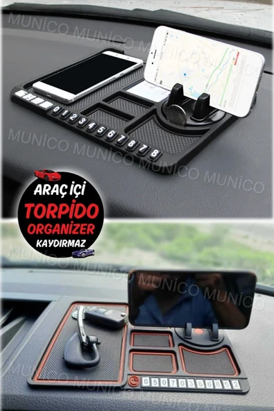 Mucuks Çok Fonksiyonlu Kaymaz Araba Dashboard Mat Telefon Tutucu Kaymaz Mat Ped Her Araç İçin Mükemmel Uyum
