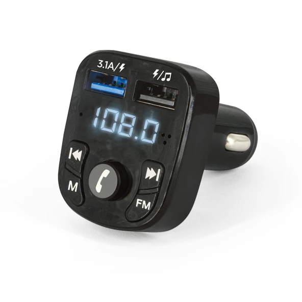 Jopus Bluetooth Araç Kiti, Araç Şarjı Çakmaklık Girişli, Oto Müzik Çalar Kiti, Fm Transmitter Usb Mp3 F8 - 2