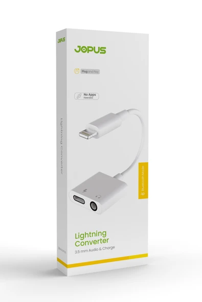 Jopus iPhone Lightning Bluetooth Modlu Baglanti 3.5mm Dönüstürücü JO-IP09 - 3