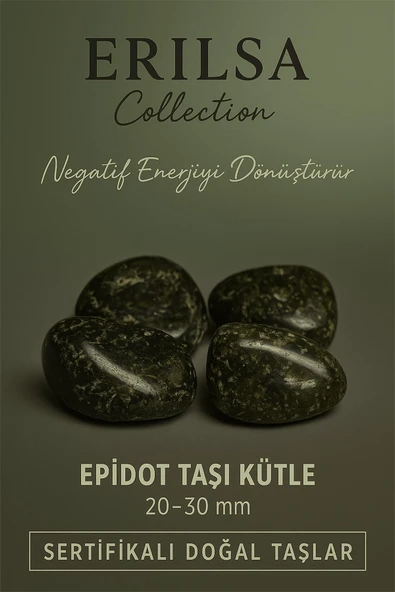 Sertifikalı Epidot Taşı Kütle 20–30 mm – Negatif Enerjiyi Dönüştüren Doğal Taş ürün görseli