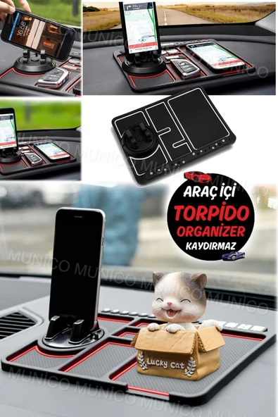 Mucuks Çok Fonksiyonlu Kaymaz Araba Dashboard Mat Telefon Tutucu Kaymaz Mat Ped Her Araç İçin Mükemmel Uyum - 6