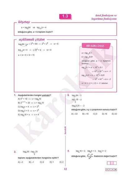 AYT Logaritma Sıfır - Resim 4