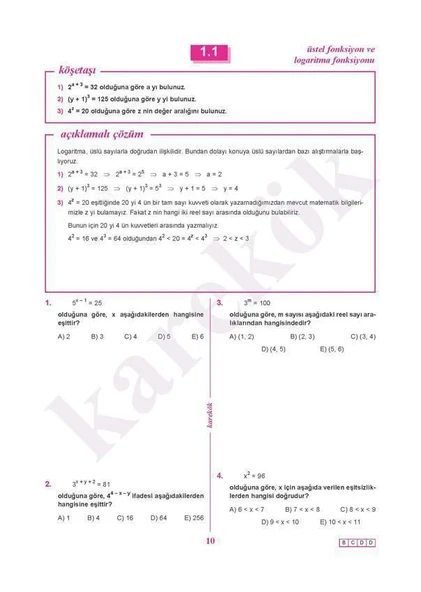 AYT Logaritma Sıfır - Resim 2