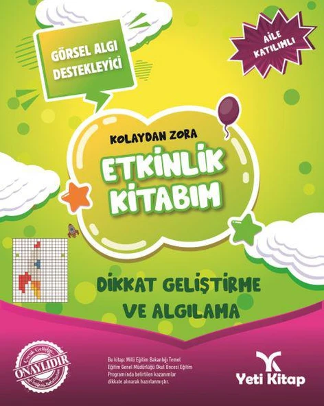 Kolaydan Zora Etkinlik Kitabım -  Dikkat Geliştirme ve Algılama ürün görseli