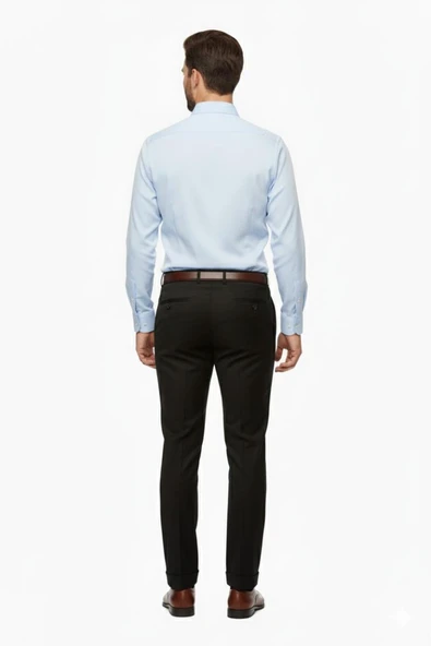 Erkek Silim Fit Klasik Pilesiz  Kumaş Pantolon P1160 BGL-ST04743 - Resim 8