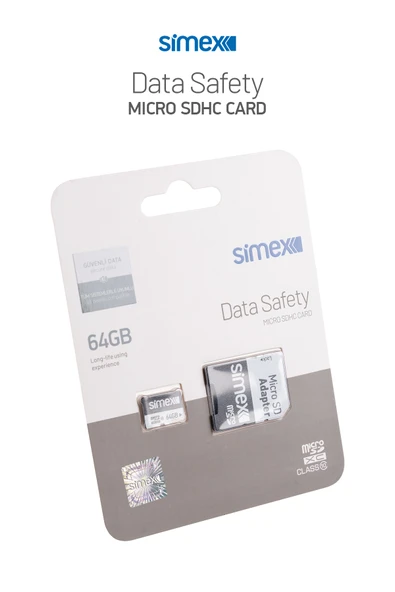 Simex SH-101 Data Safety    Micro SD 64GB Hafıza Kartı - 3
