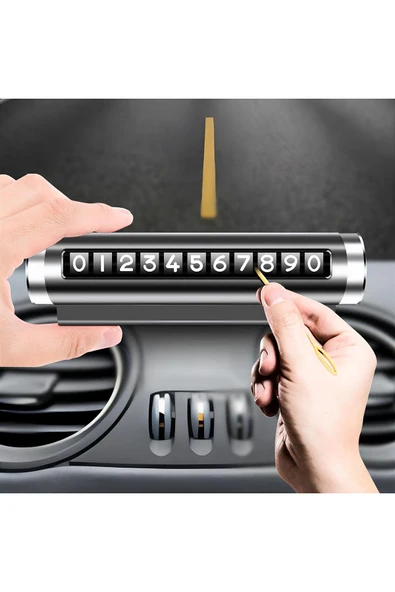 SEKA TARIM Metal Kasa Numara Çevirmeli Araç İçi Telefon Numaratör Parkmatik Araba Numaratör Siyah - 4