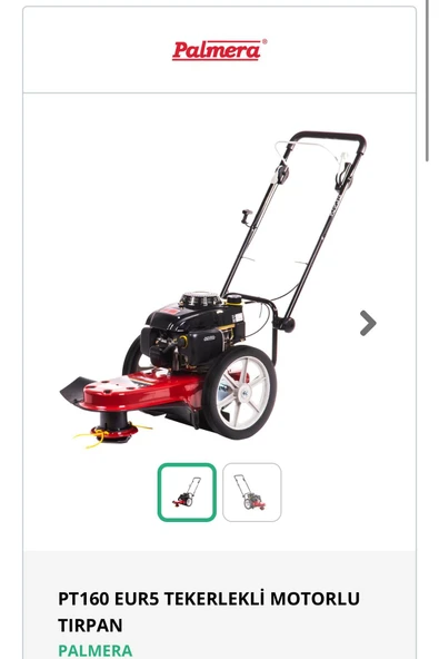 Palmera PT160 EUR5 TEKERLEKLİ MOTORLU TIRPAN PALMERA