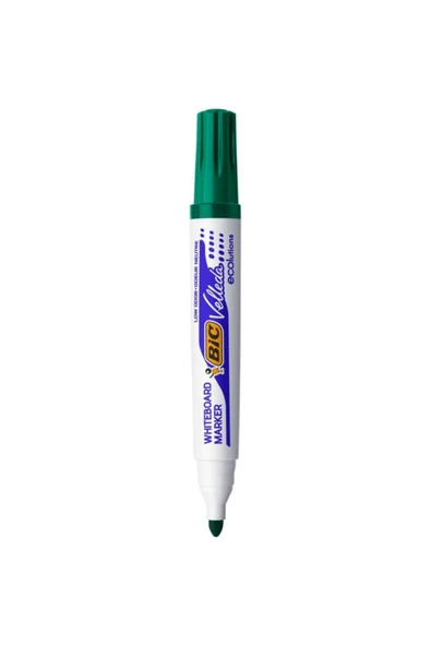 Bic Velleda 1701 Eco Yuvarlak Uç Beyaz Tahta Kalemi Yeşil (12 Li Kutu) 904940 - Resim 6